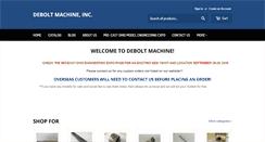 Desktop Screenshot of deboltmachine.com
