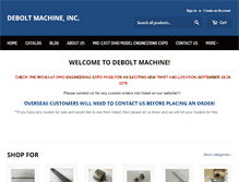Tablet Screenshot of deboltmachine.com